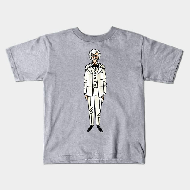 Mark Twain Kids T-Shirt by Chris_